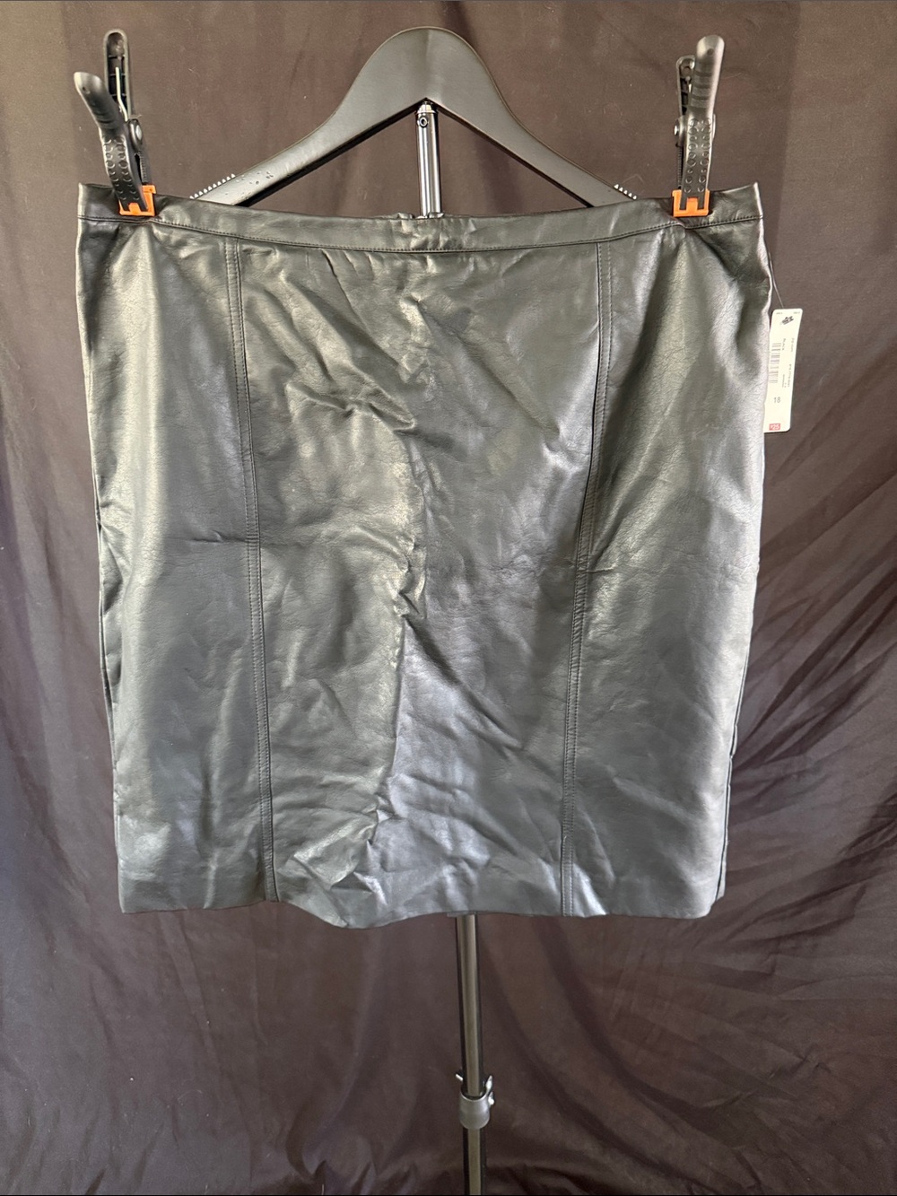 Worthington Black Faux Leather Pencil Skirt